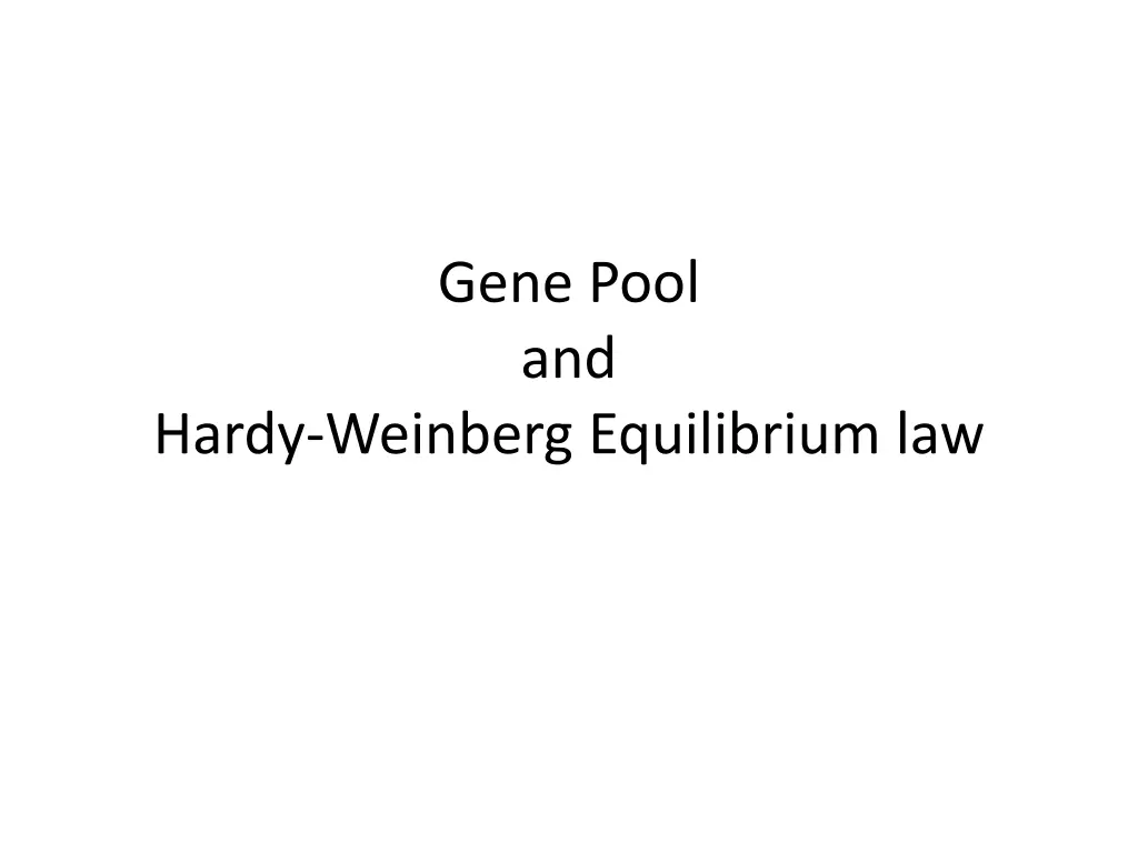 gene pool and