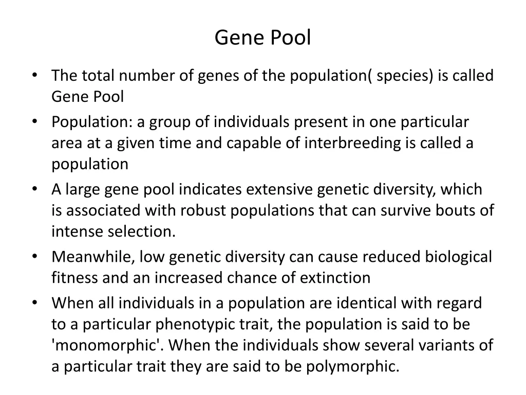 gene pool