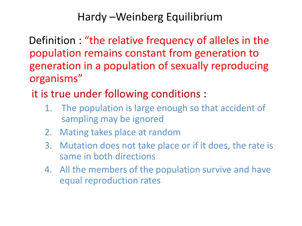 hardy weinberg equilibrium