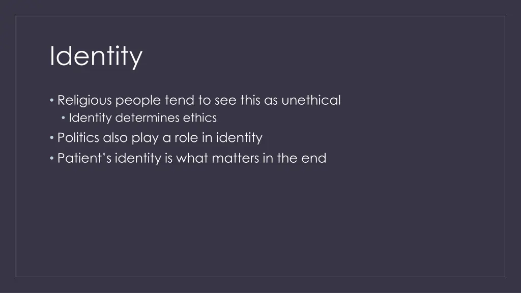 identity