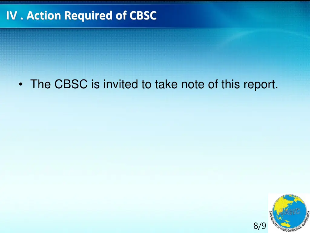 iv action required of cbsc