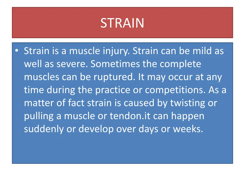strain