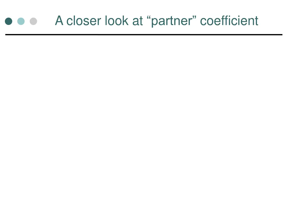 a closer look at partner coefficient