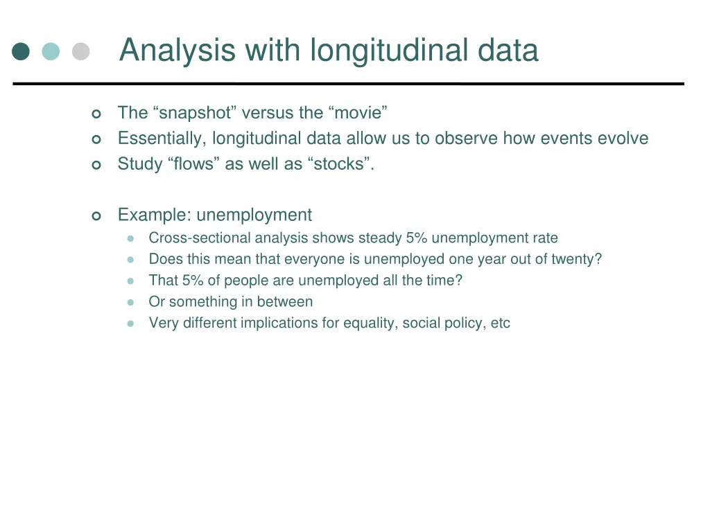 analysis with longitudinal data