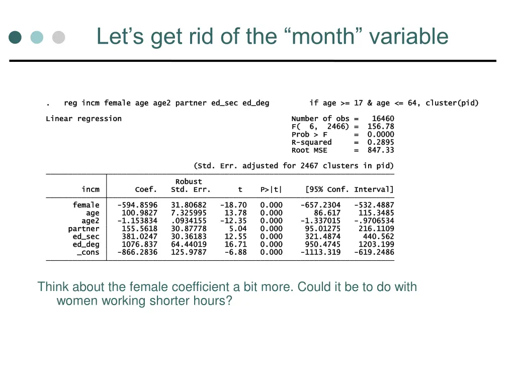 let s get rid of the month variable
