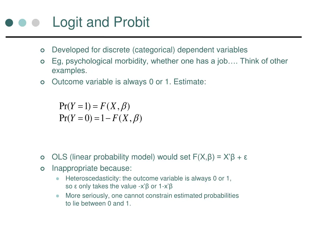logit and probit