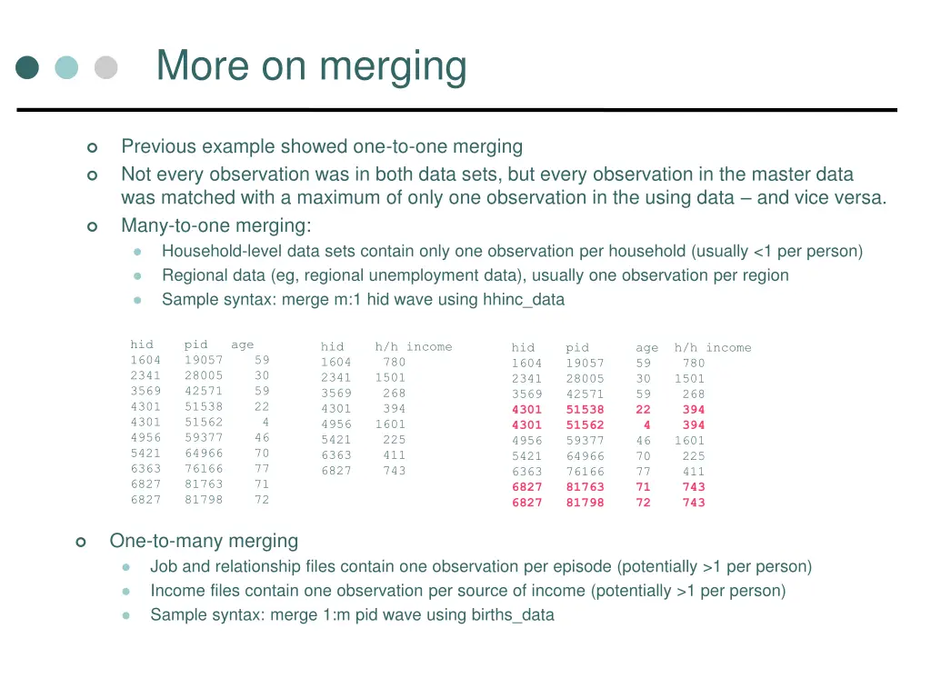 more on merging