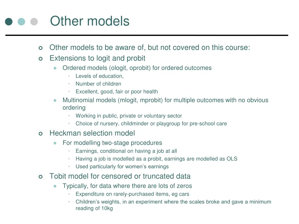 other models