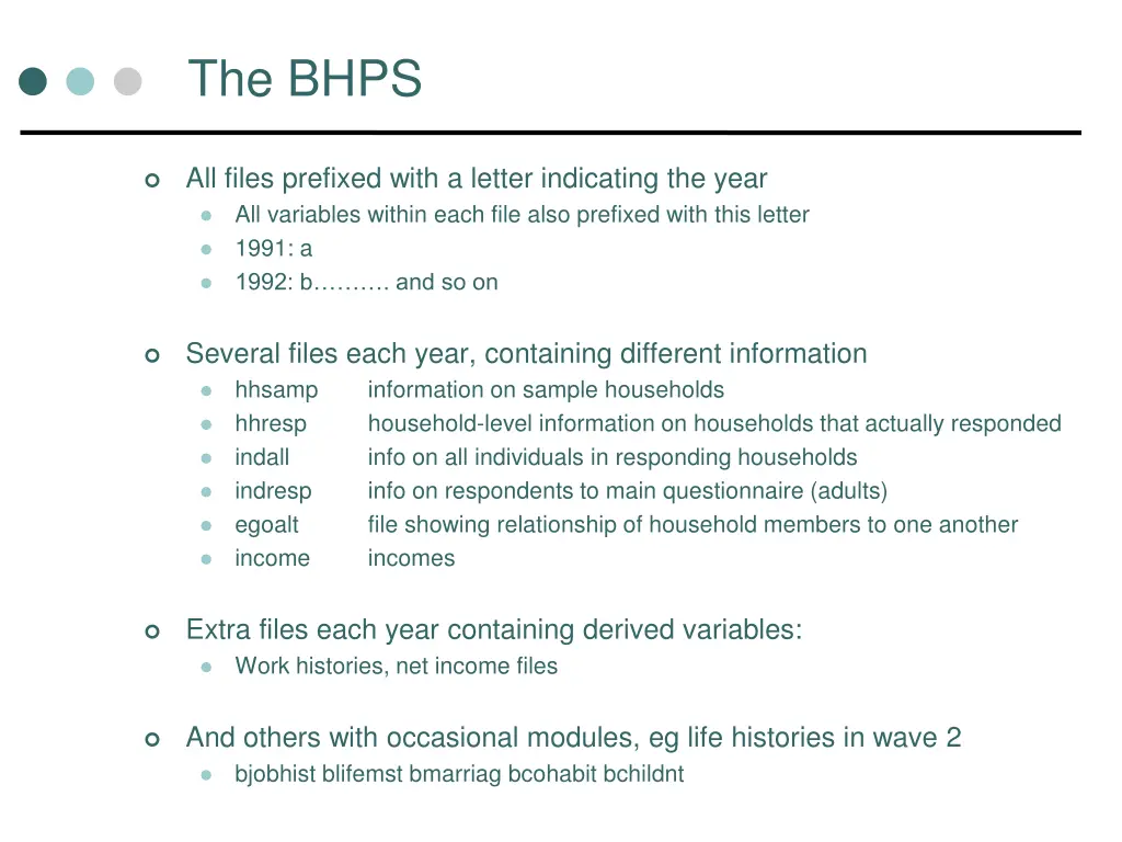 the bhps 1
