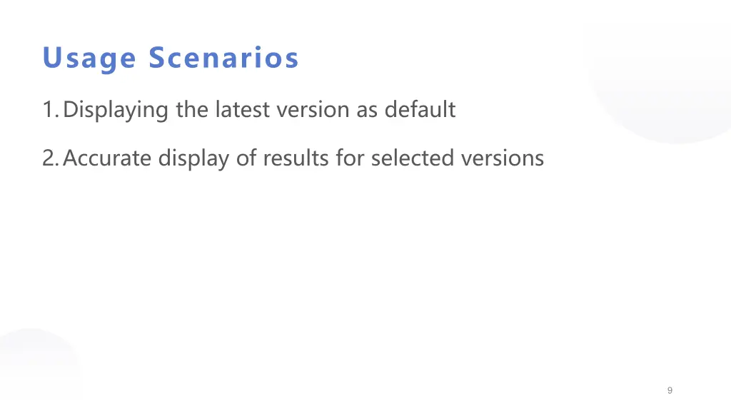 usage scenarios