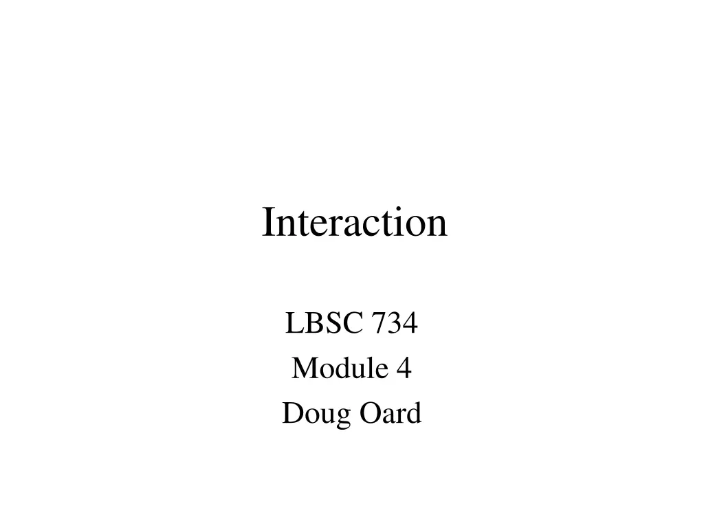 interaction