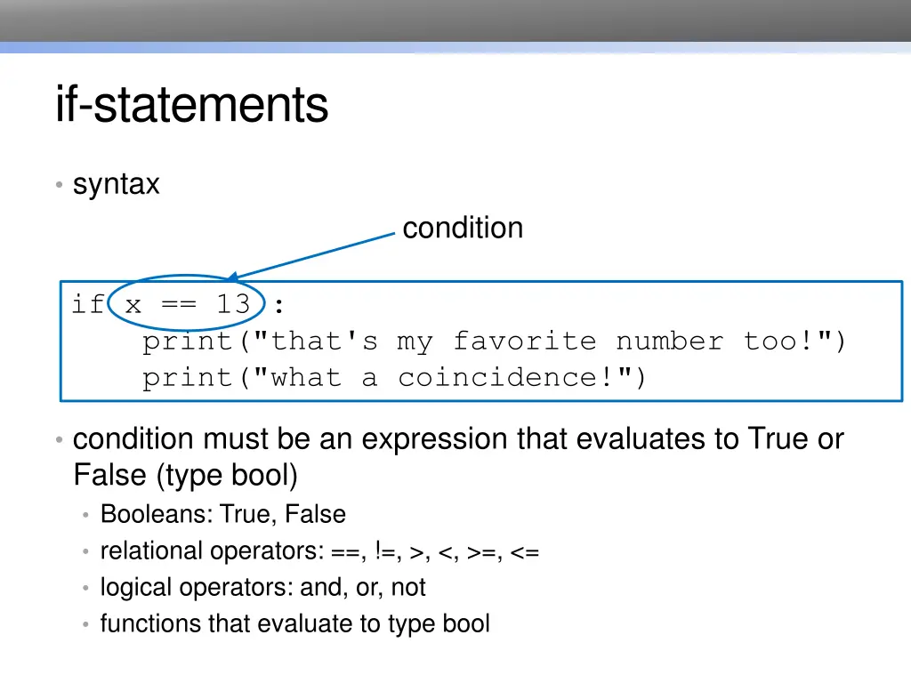 if statements 1