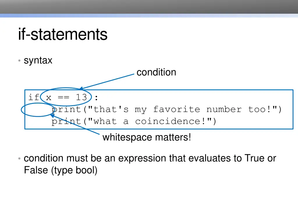 if statements