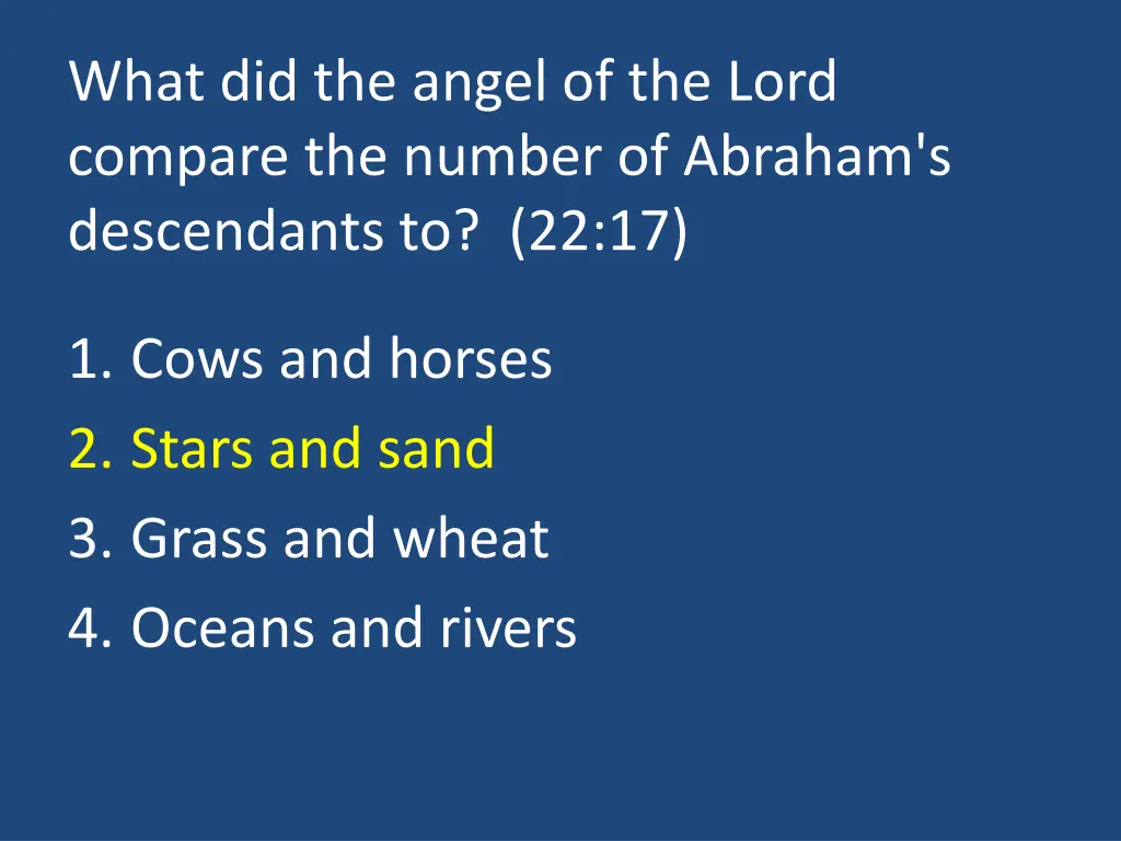 what did the angel of the lord compare the number 1