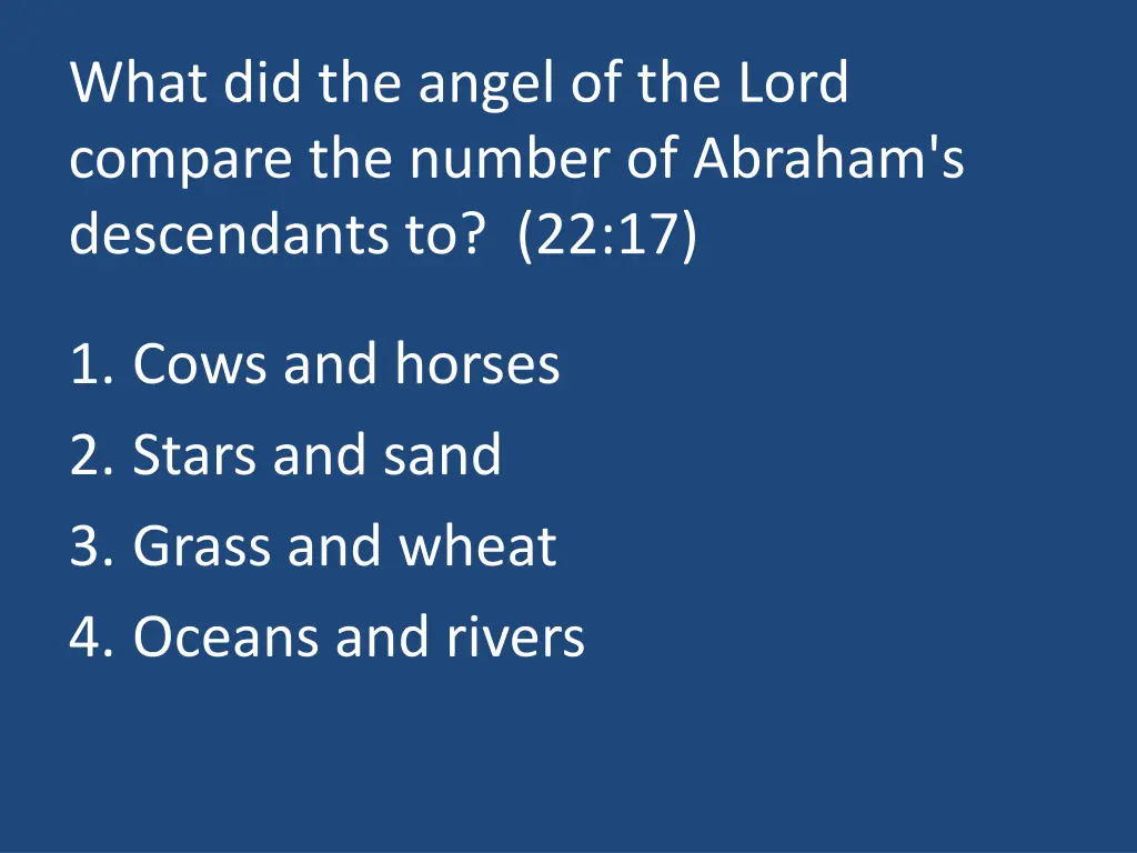 what did the angel of the lord compare the number