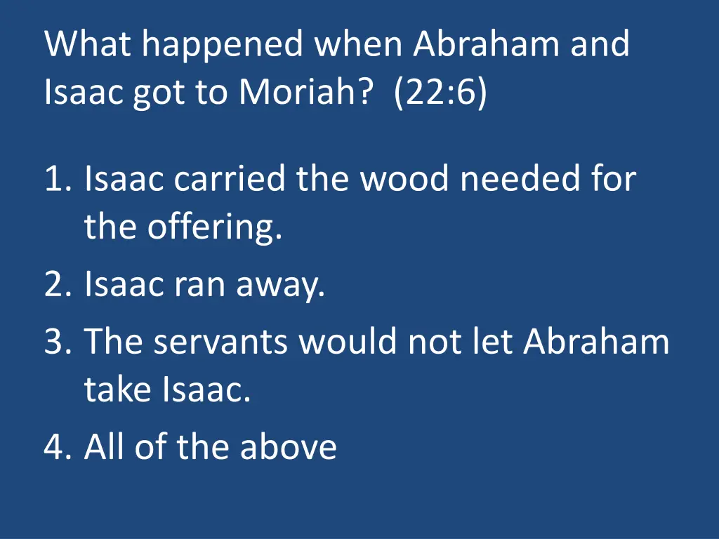 what happened when abraham and isaac