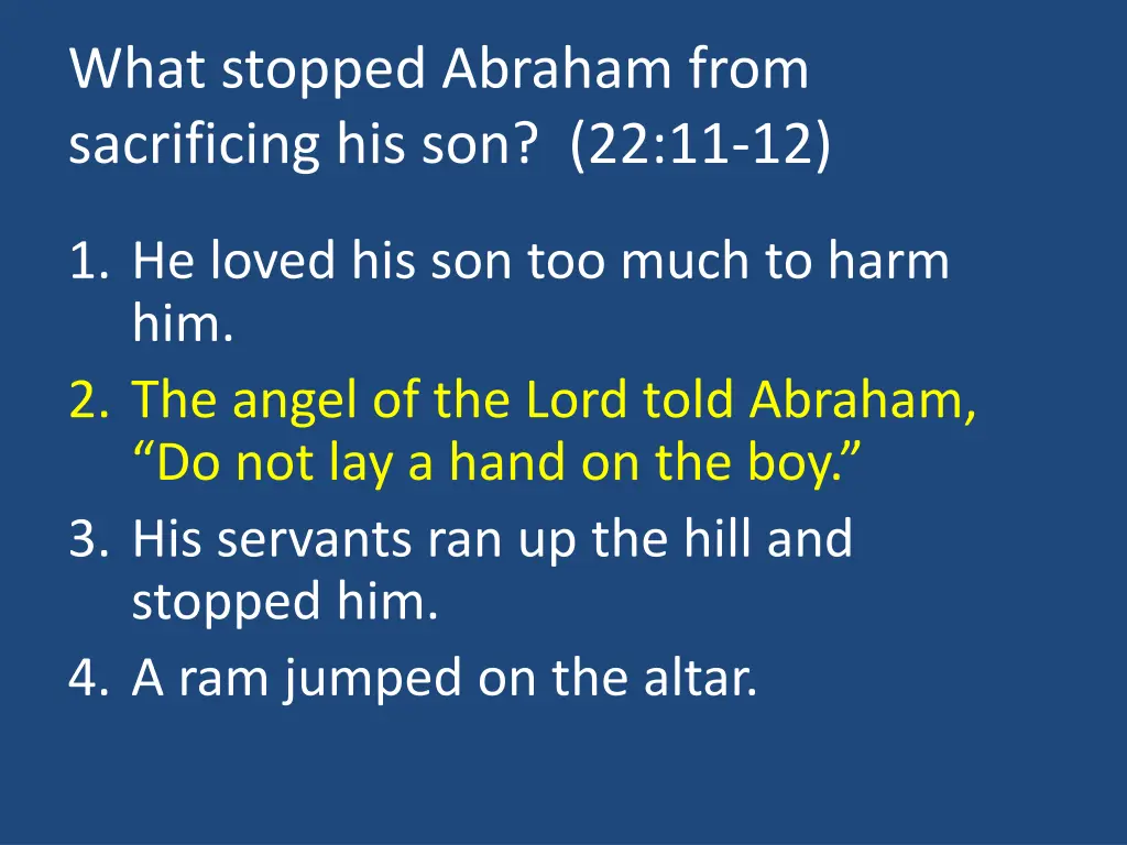what stopped abraham from sacrificing 1