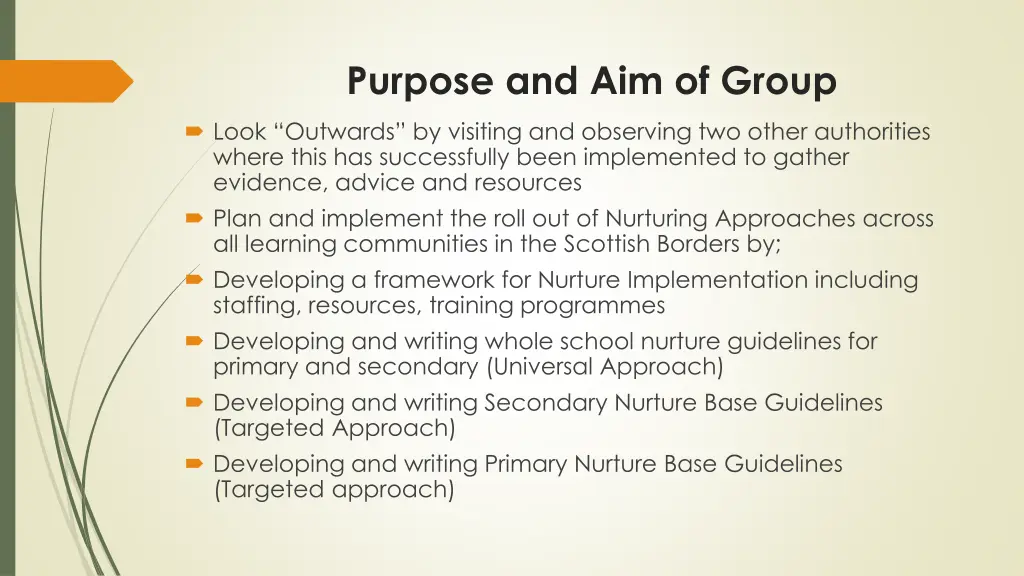 purpose and aim of group