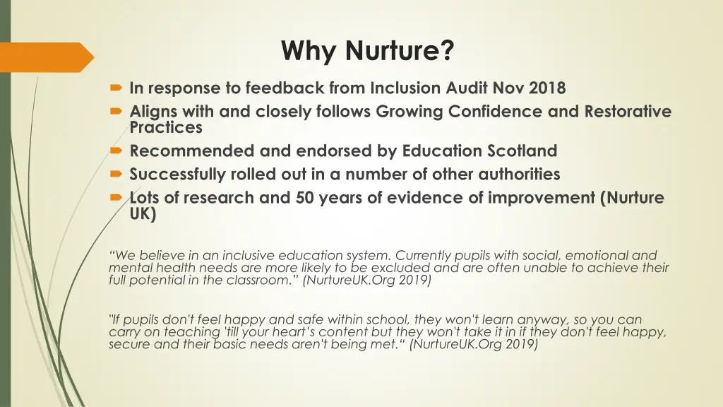why nurture