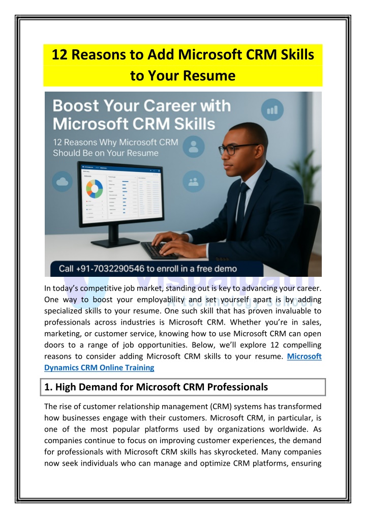 12 reasons to add microsoft crm skills to your