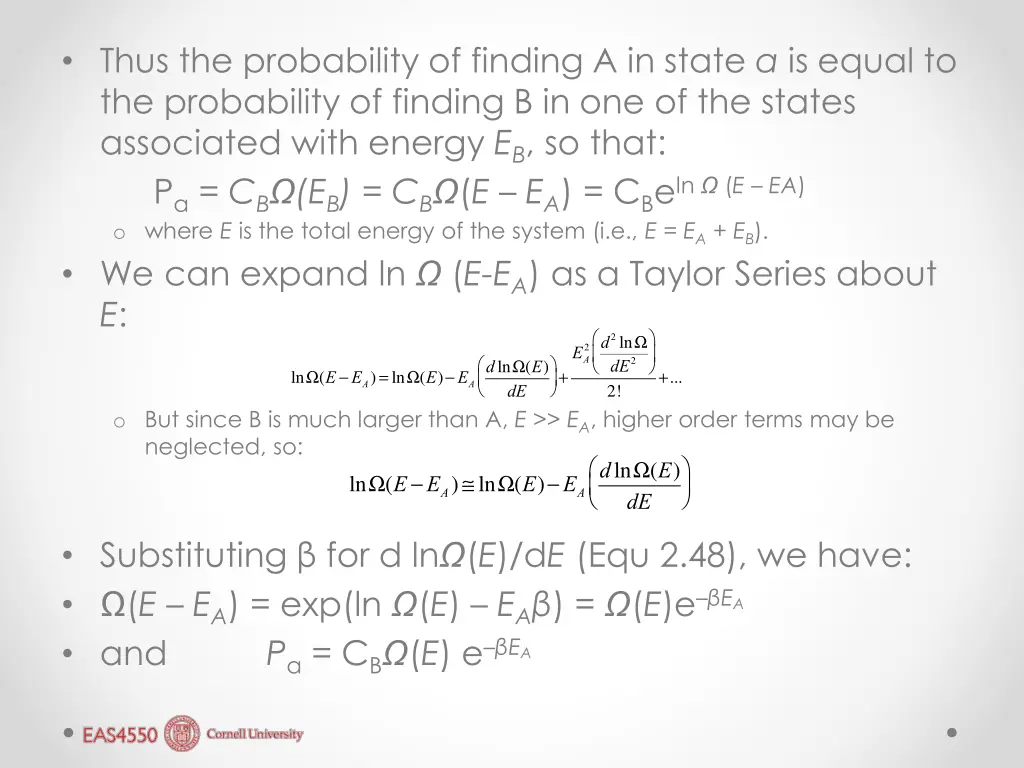 thus the probability of finding a in state