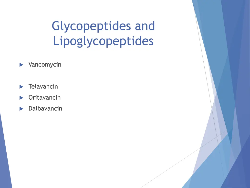 glycopeptides and lipoglycopeptides