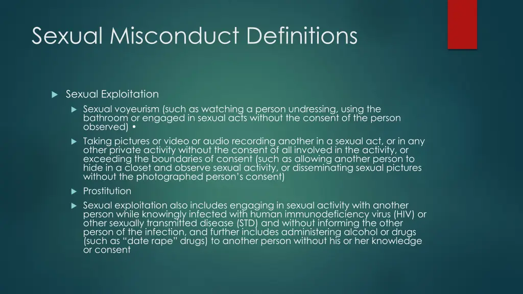 sexual misconduct definitions 1