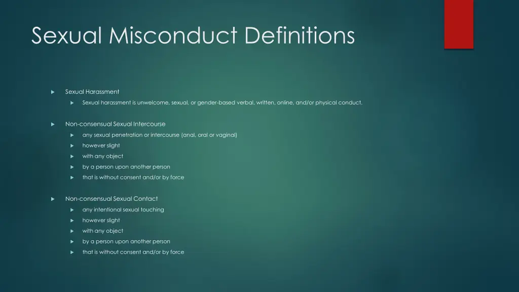 sexual misconduct definitions