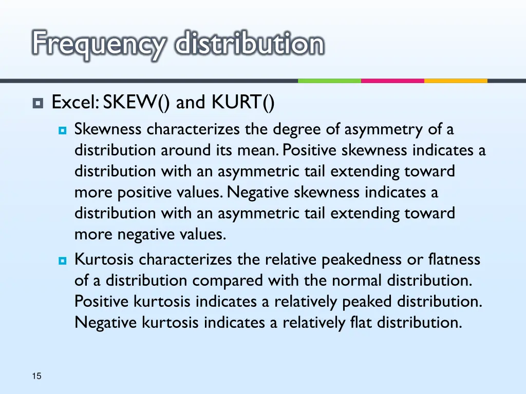 frequency distribution 1