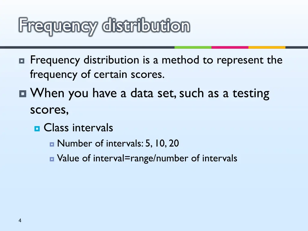 frequency distribution