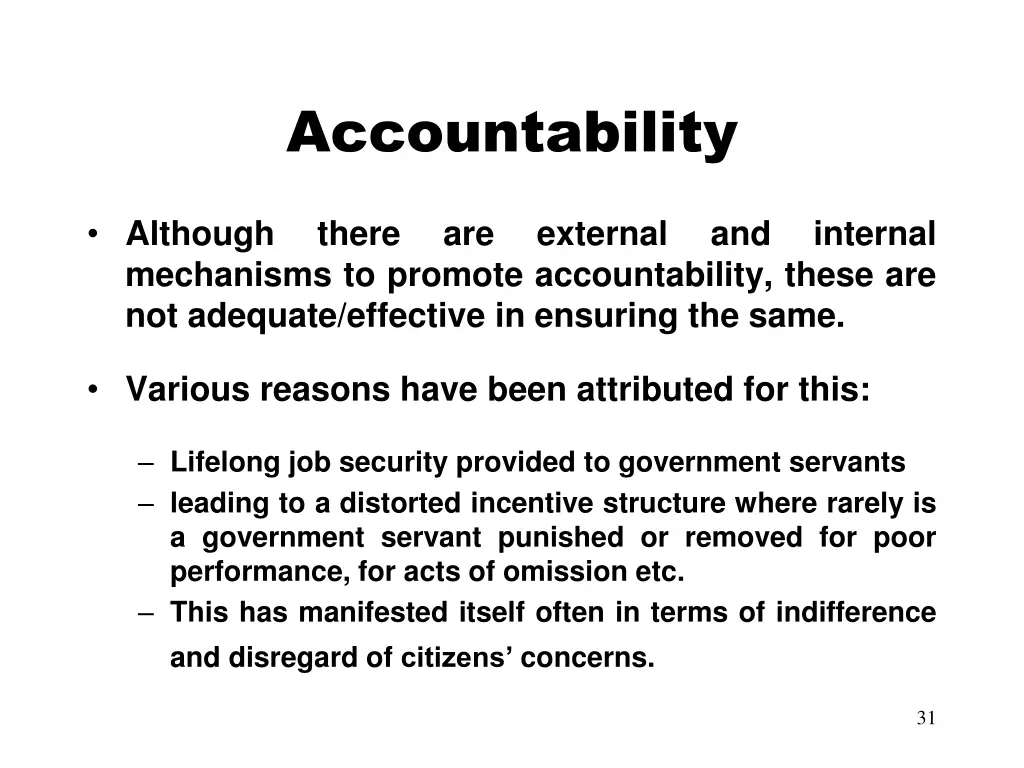 accountability