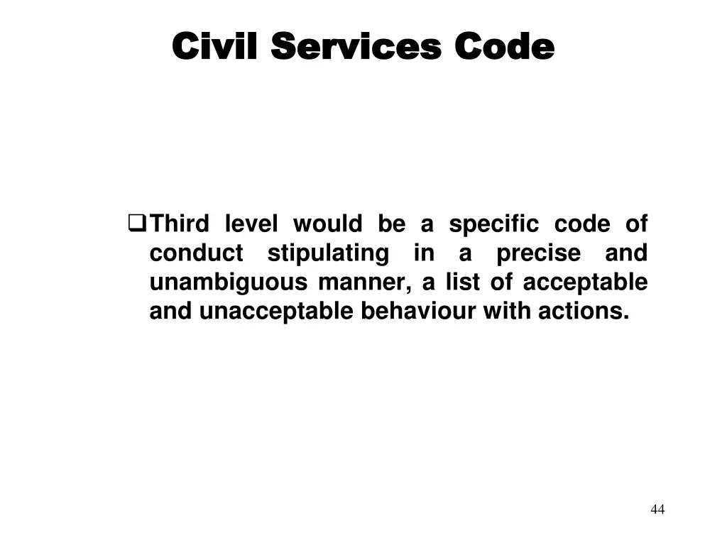 civil services code 2