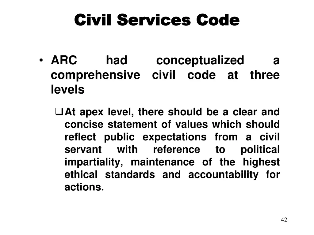 civil services code