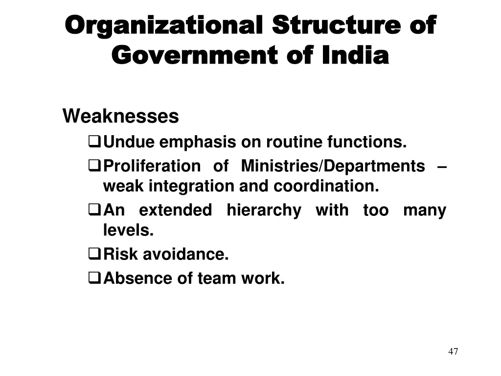 organizational structure of organizational 1