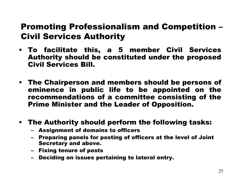 promoting professionalism and competition civil 1