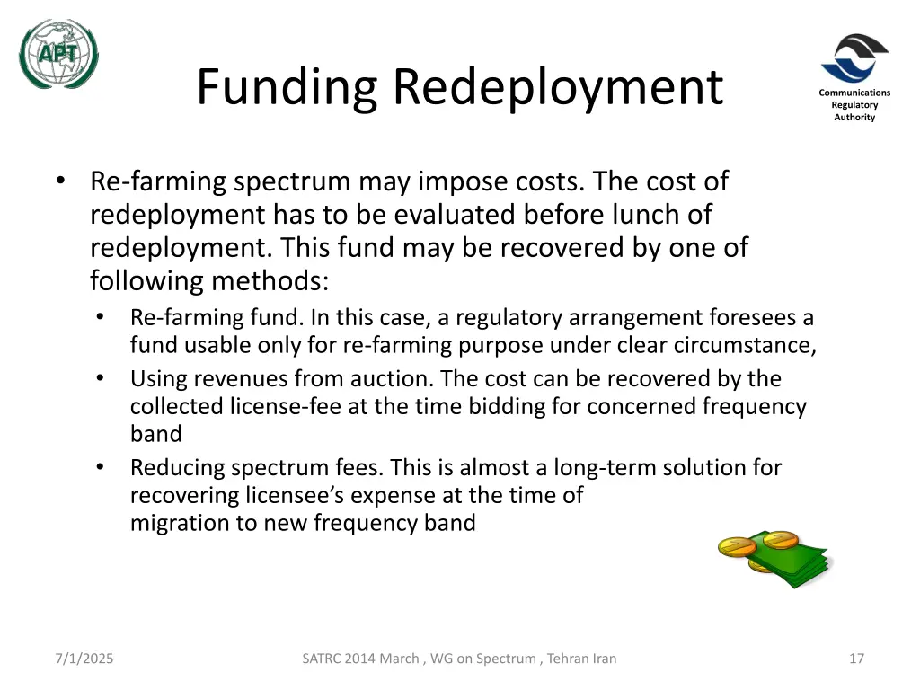 funding redeployment