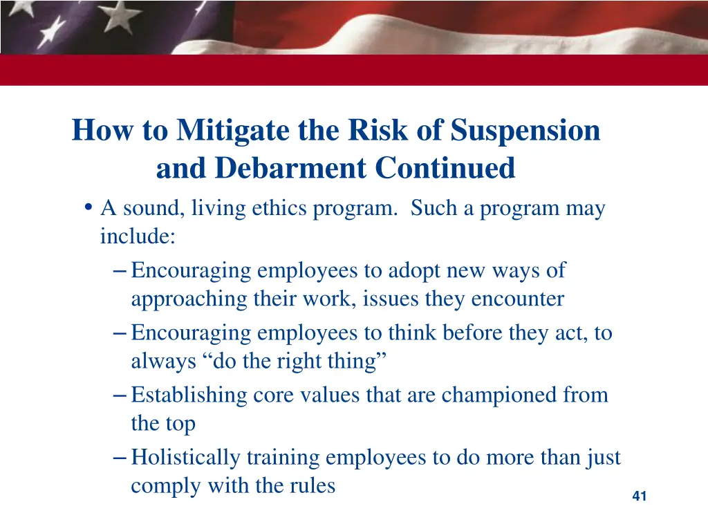 how to mitigate the risk of suspension 1
