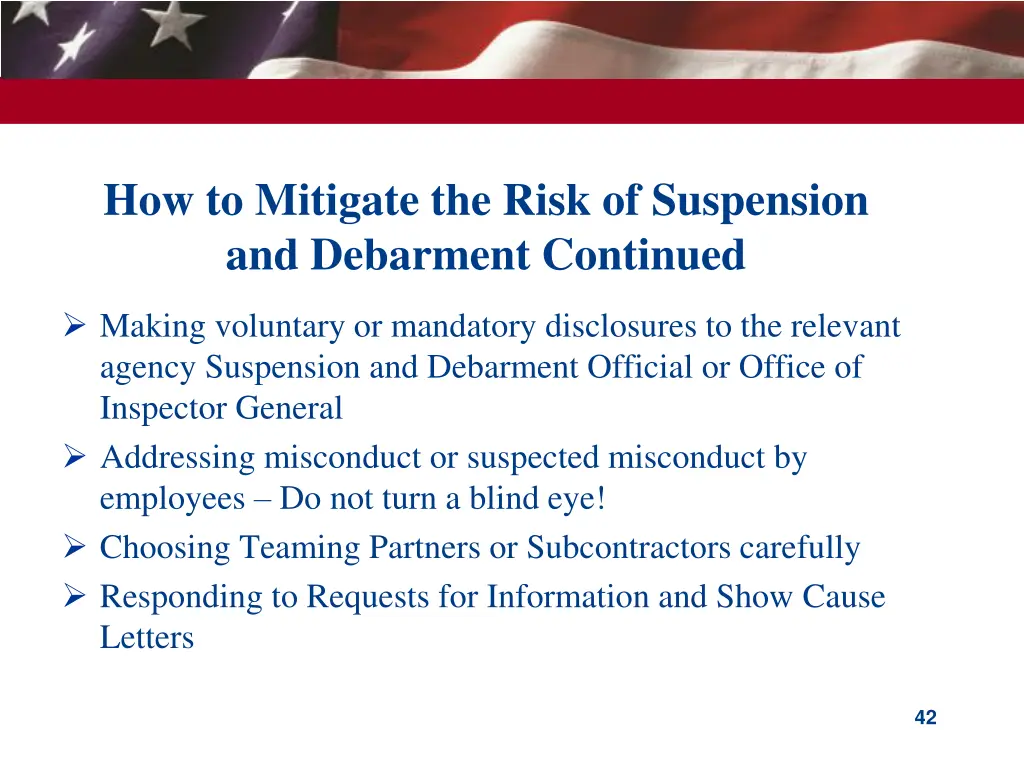 how to mitigate the risk of suspension 2