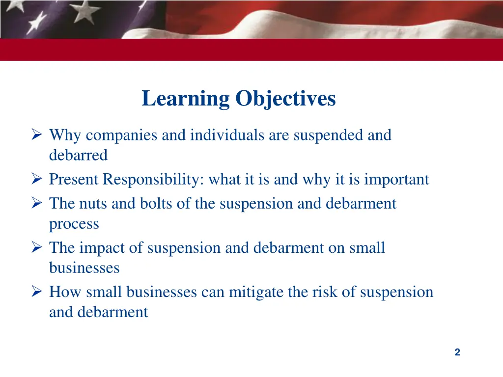 learning objectives