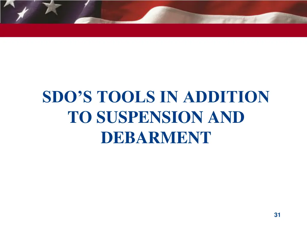 sdo s tools in addition to suspension