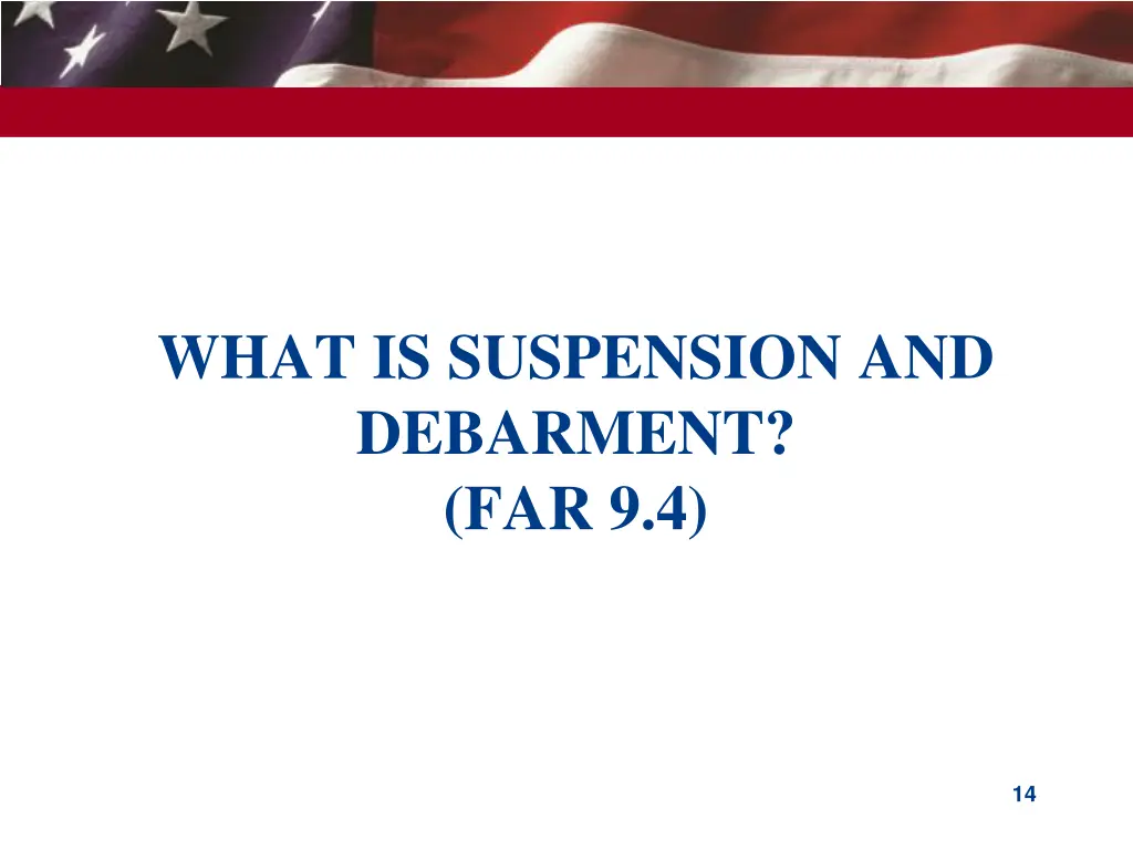 what is suspension and debarment far 9 4