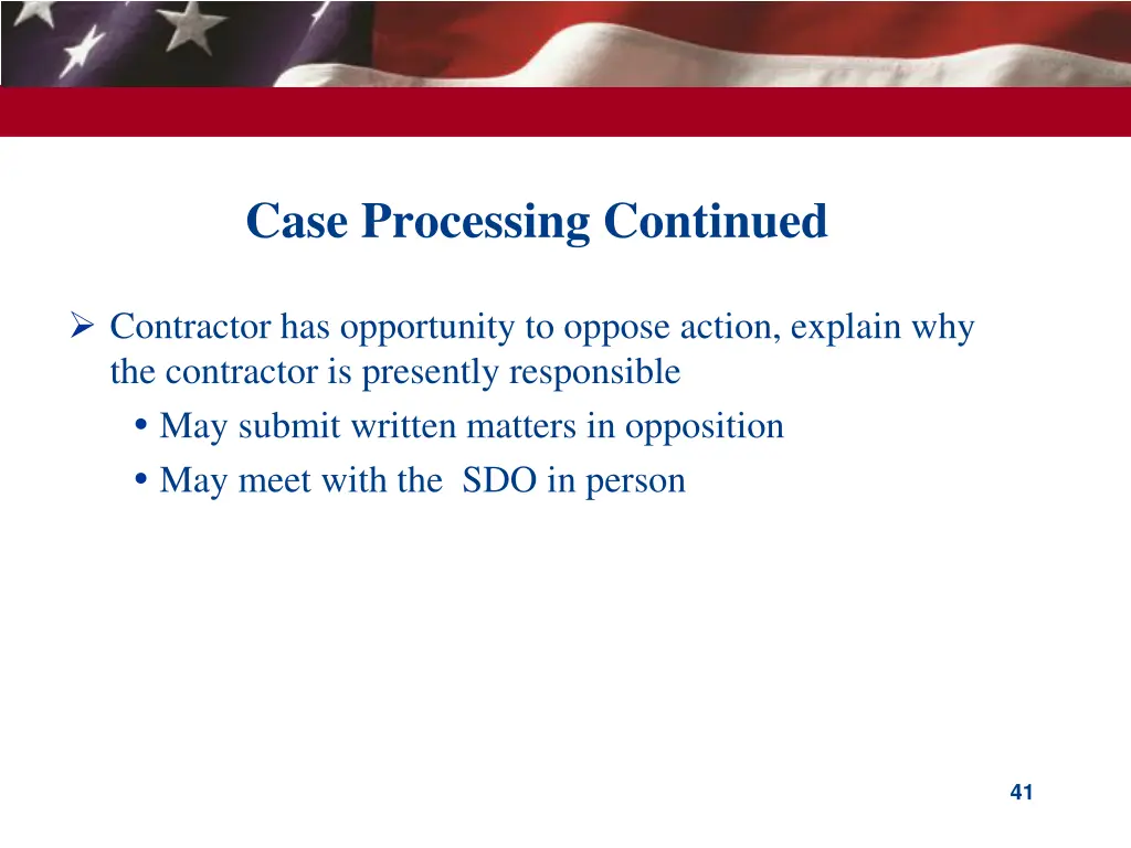 case processing continued