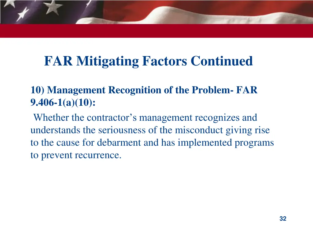 far mitigating factors continued 4