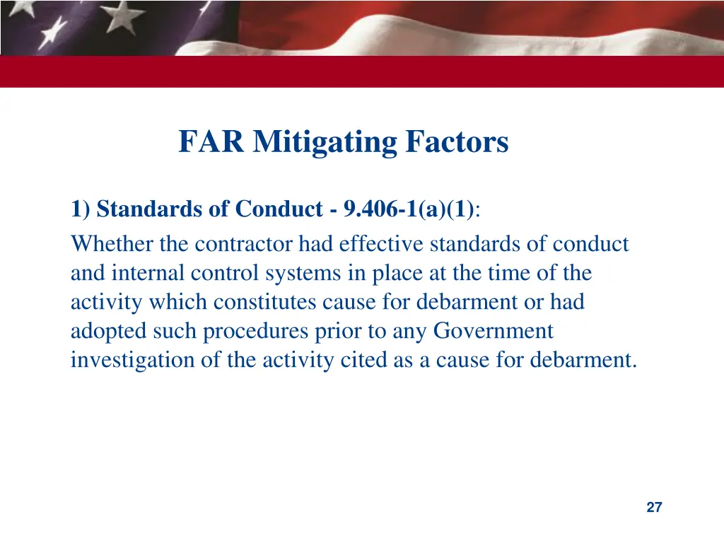 far mitigating factors