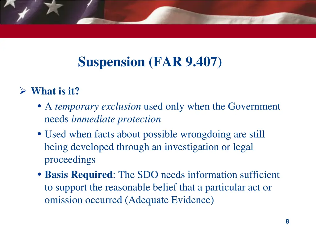 suspension far 9 407