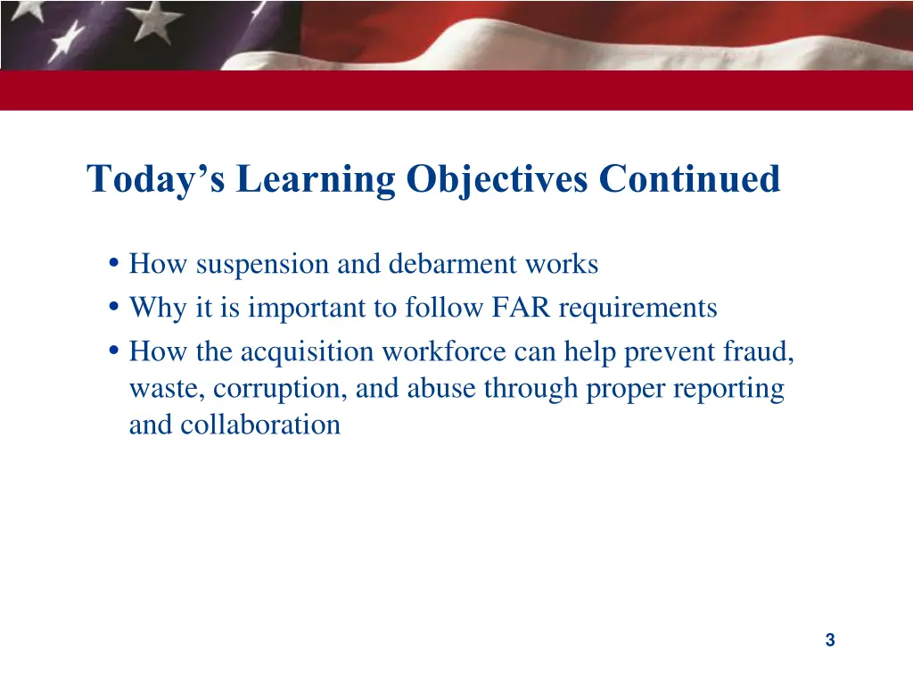 today s learning objectives continued