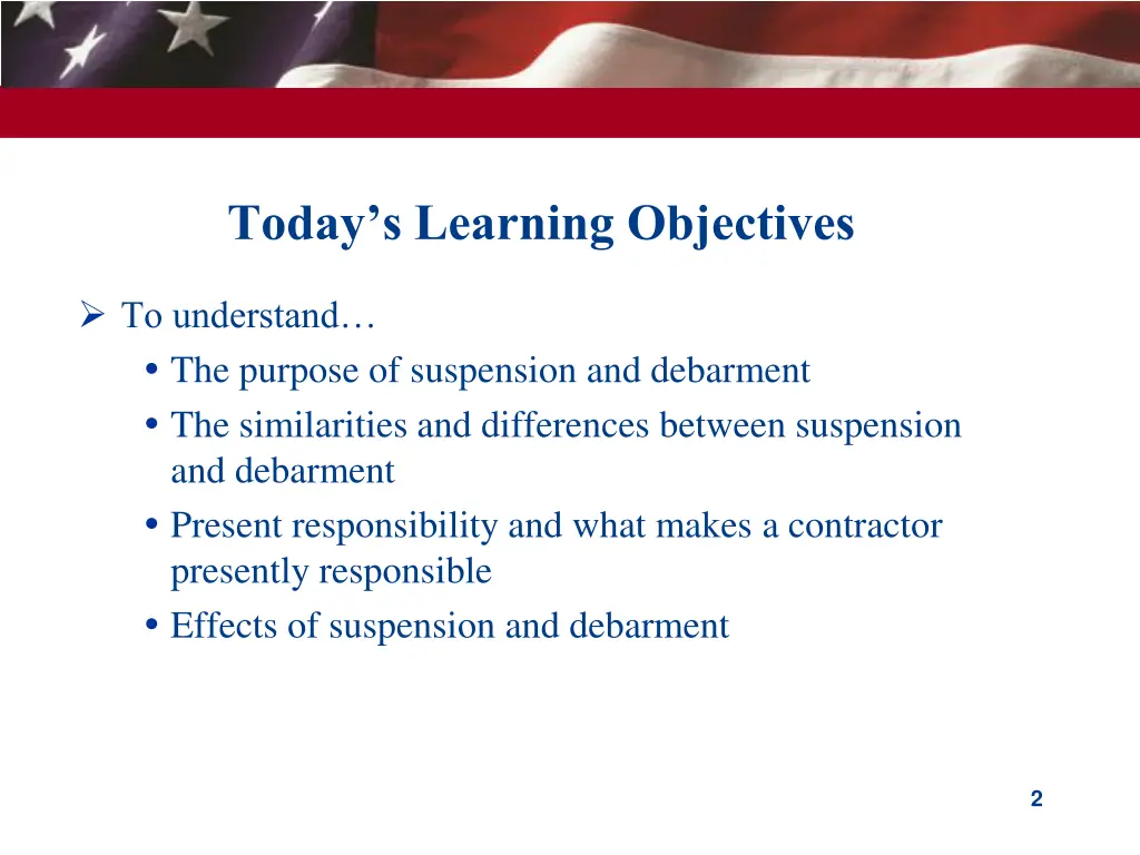 today s learning objectives