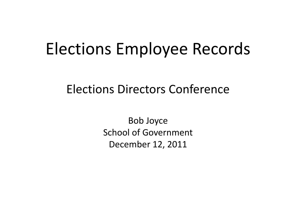 elections employee records