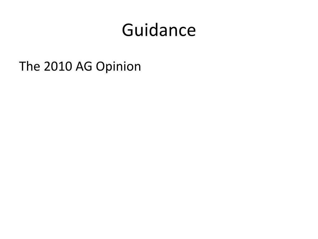 guidance
