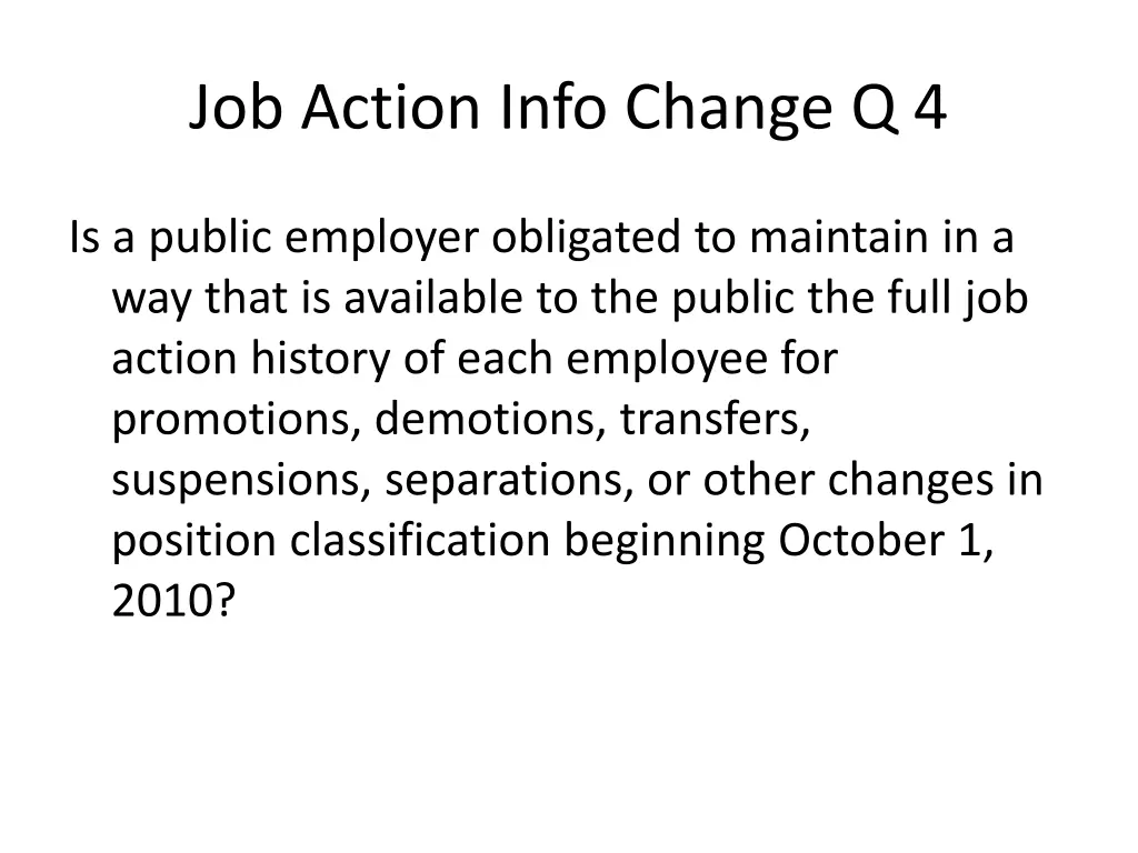 job action info change q 4